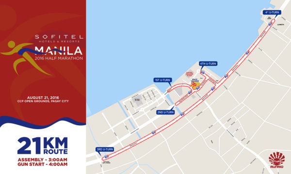 Sofitel Manila Half Marathon 2016 21K Map