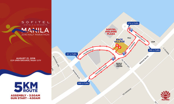 Sofitel Manila Half Marathon 2016 5K Map