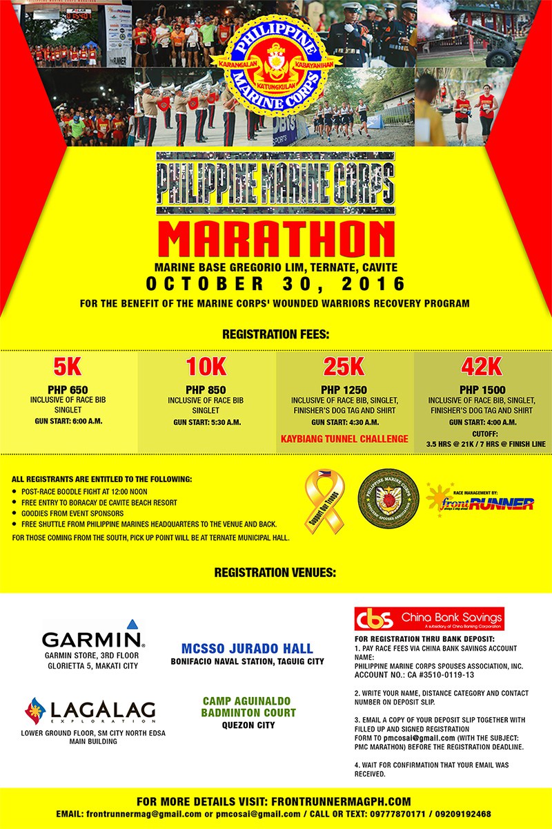 Philippine Marine Corps Marathon 2016 Poster