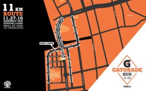 Gatorade Run 2016 Race Map 11K