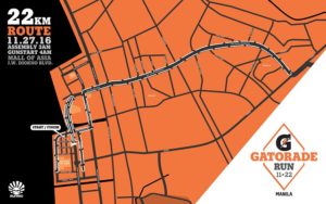 Gatorade Run 2016 Race Map 22K