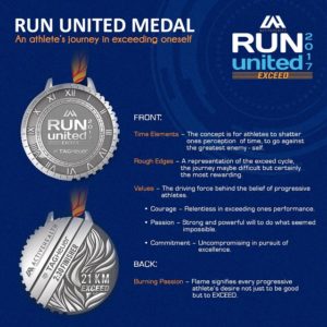 Run United Exceed 2017 Medal