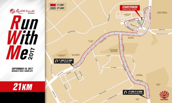 Resorts World Manila Run with Me 2017 21K Race Map