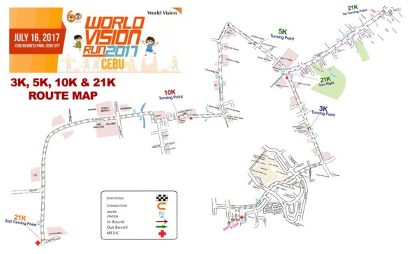 World Vision Run 2017 Race Route