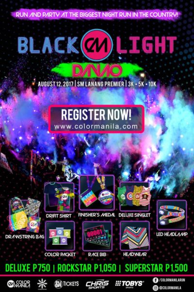 Colo Manila Blacklight Run 2017 Davao Poster