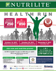 Nutrilite Health Run 2017 Poster
