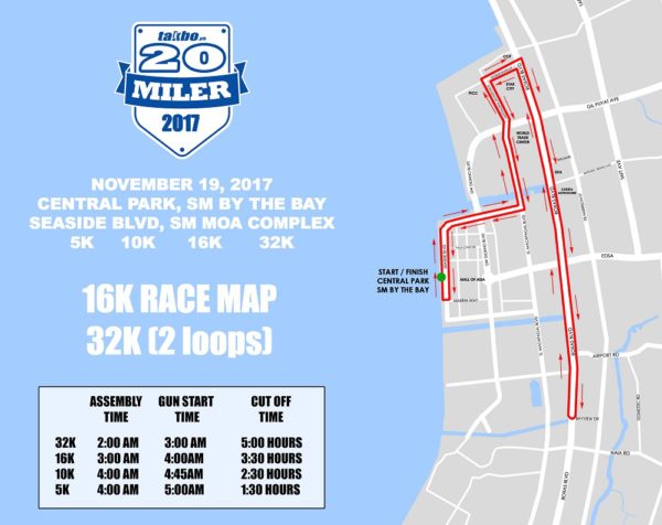 TPH 20Miler Race Map