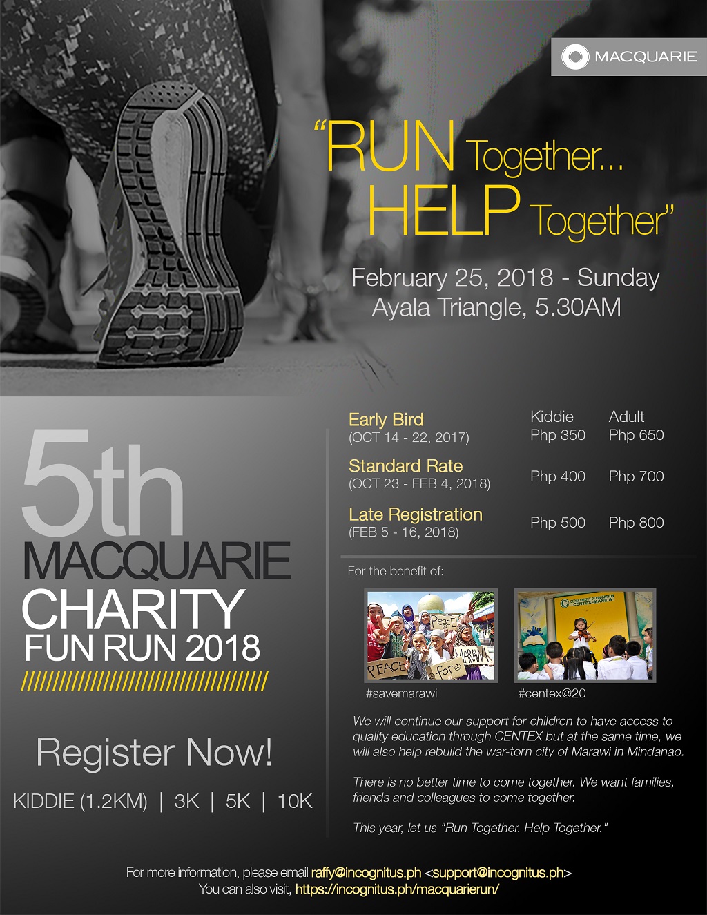 Macquarie Charity Fun Run 2018 Poster
