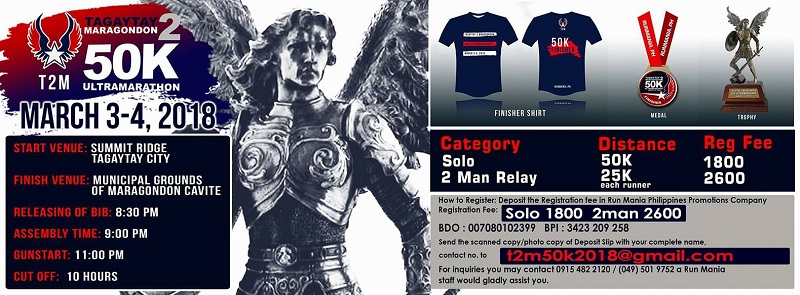 Tagaytay to Maragondon 50K Ultramarathon 2018 Poster