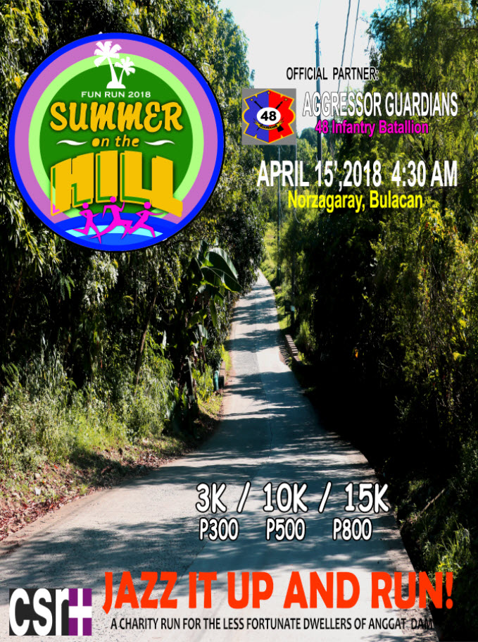 Summer On The Hill Fun Run 2018 Poster