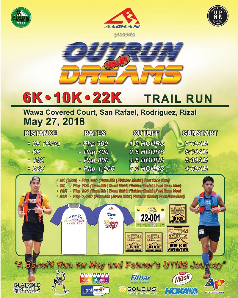 Outrun Your Dreams Trail Run 2018 Poster