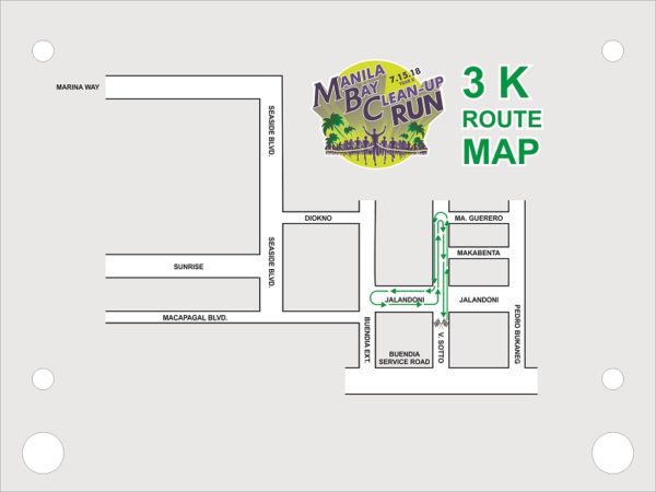 Manila Bay Clean Up Run 2018 3K Race Route