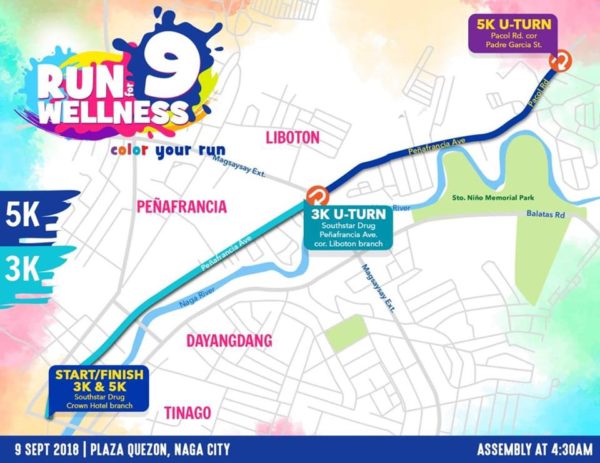 Run for Wellness 2018 Route