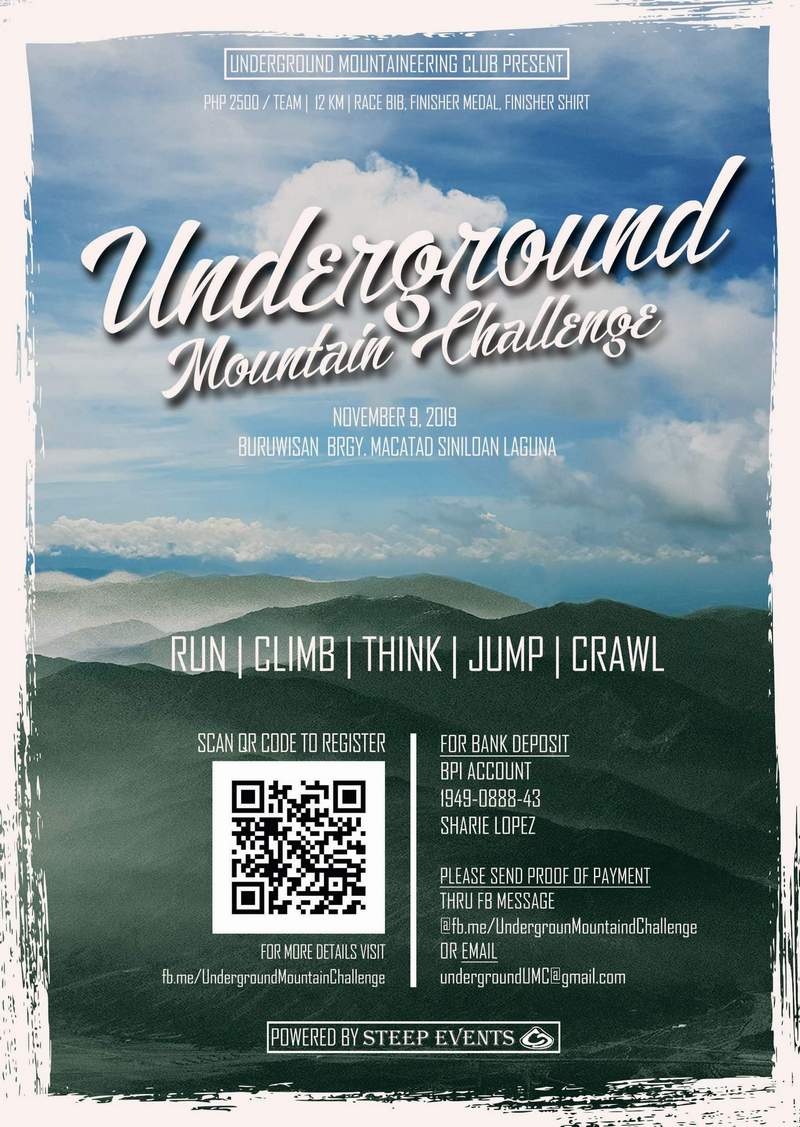 Underground Mountain Challenge 2019 Poster