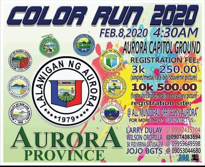 Aurora Color Fun Run Poster
