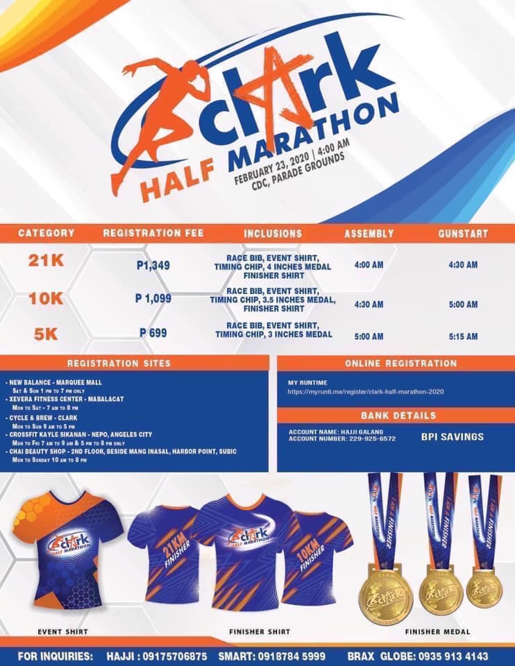 Clark Half Marathon 2020 Poster