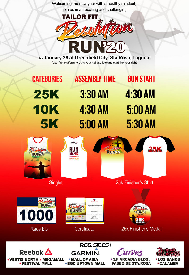 Tailor Fit Resolution Run 2020 Poster